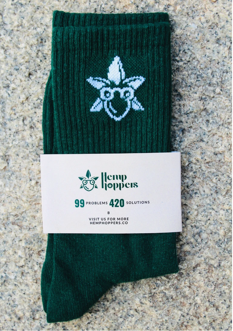 Herbed Green Crew Socks