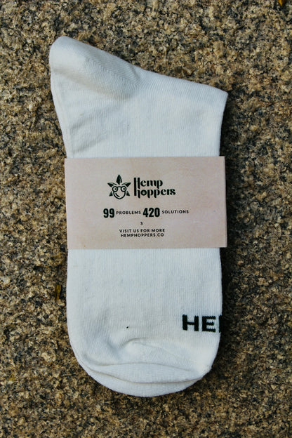Pack of 2 Socks (Herbed Crew Green + Cloud White Quarter)