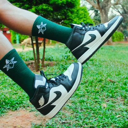 Herbed Green Crew Socks