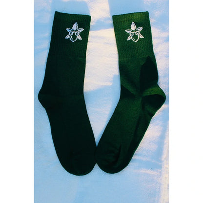 Herbed Green Crew Socks