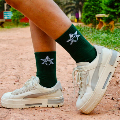 Herbed Green Crew Socks
