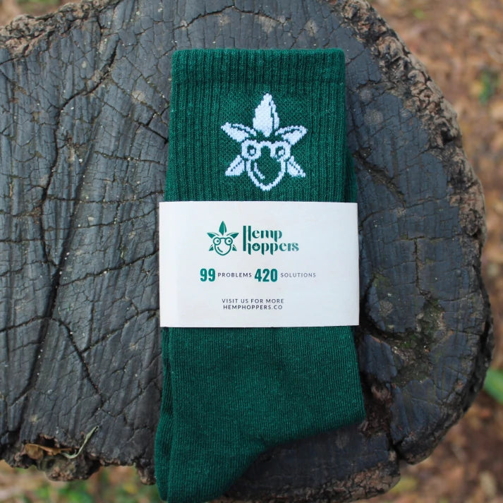 Herbed Green Crew Socks